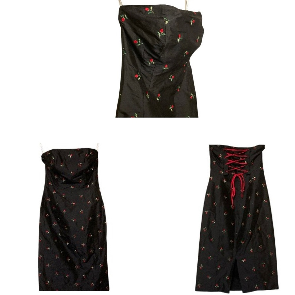 SHOSHANNA Strapless Corset Silk Vintage Dress